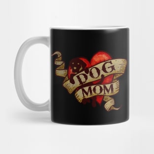 Vintage Heart Dog Mom Mug